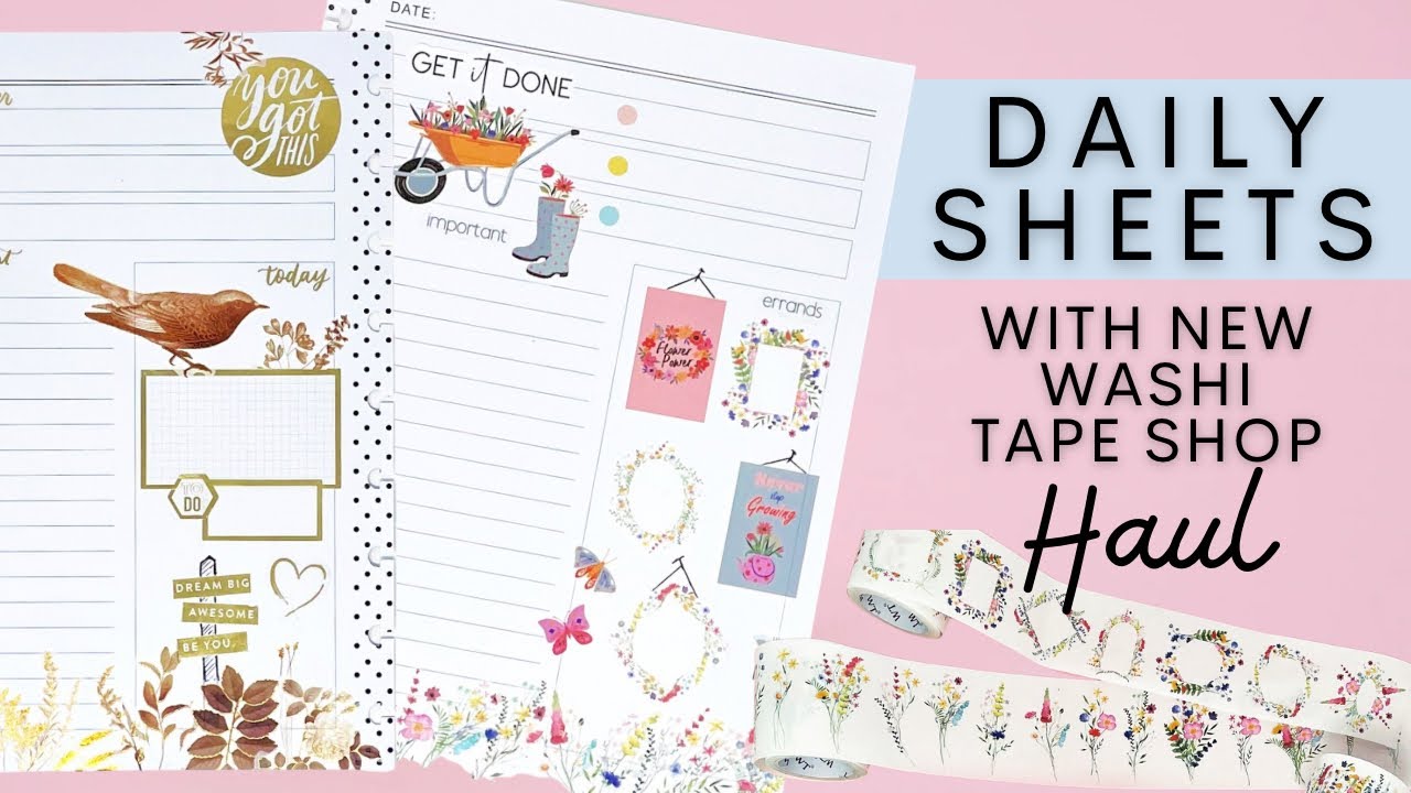 PLAN WITH ME | DAILY SHEETS | THE HAPPY PLANNER