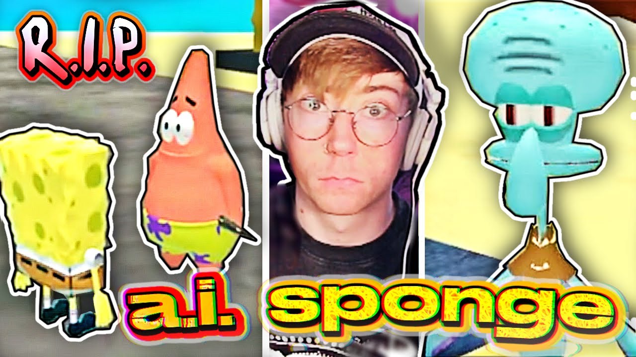 SPONGEBOB A.I. CANCELS ITSELF.. 💀 | @LonnieDos REACTS to AI Sponge