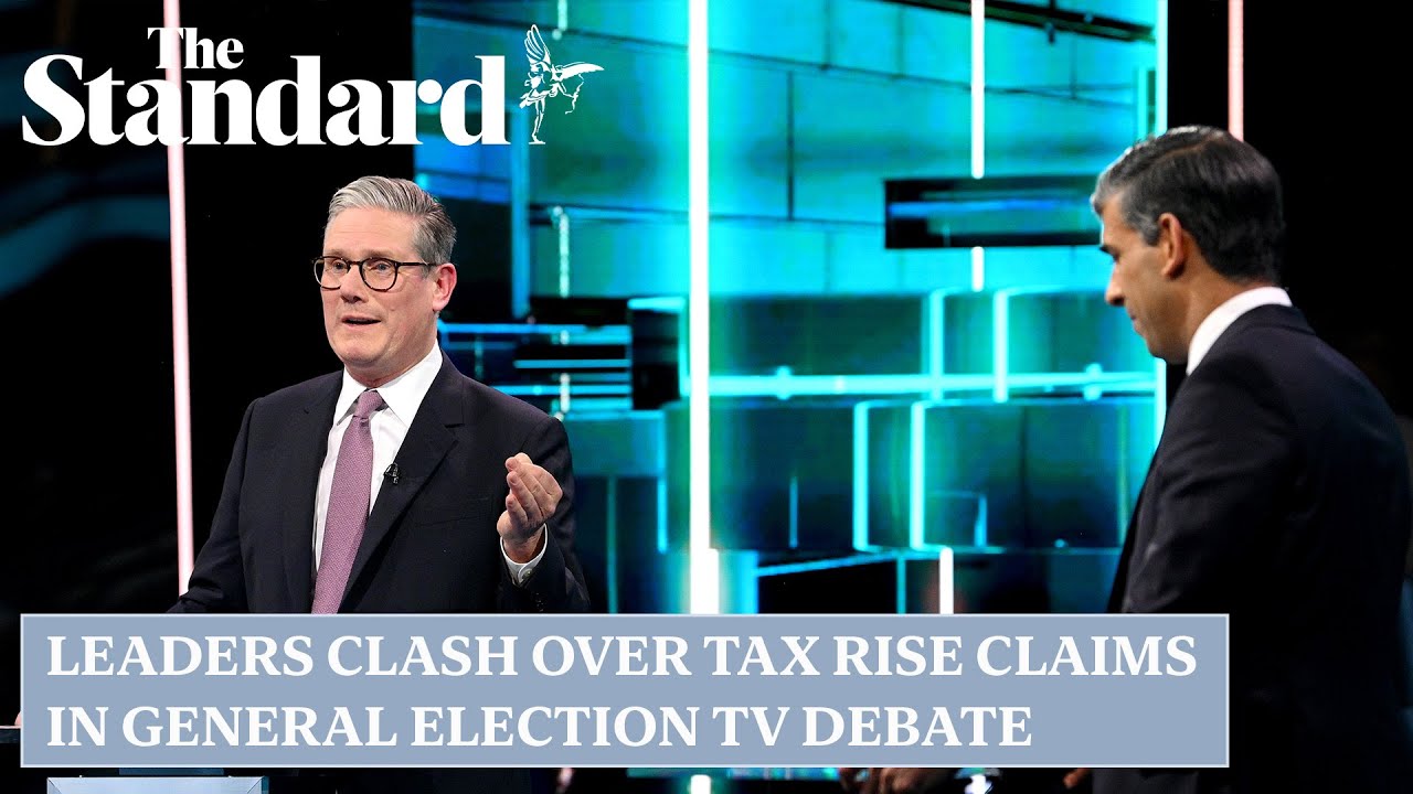 Leaders clash over tax rise claims in General Election TV debate