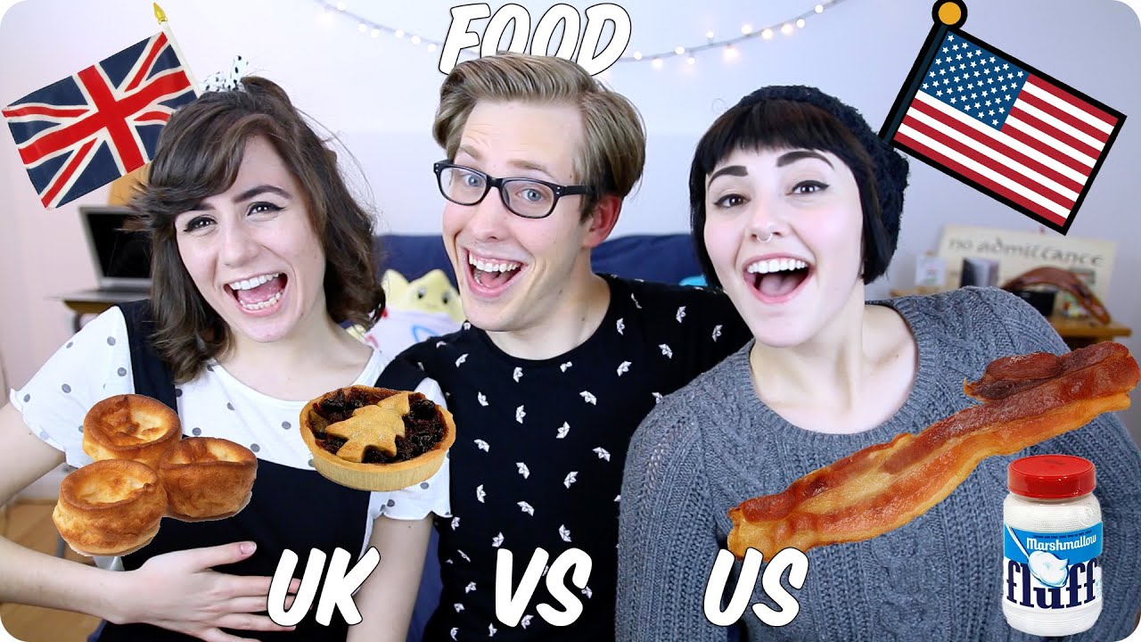 Food! British VS American | Evan Edinger & Dodie Clark & Savannah Brown
