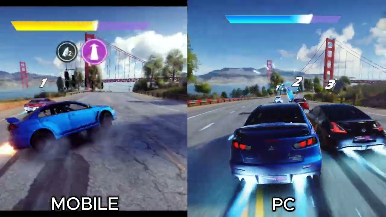 ASPHALT LEGENDS UNITE - PC vs Mobile -  Comparison 2025