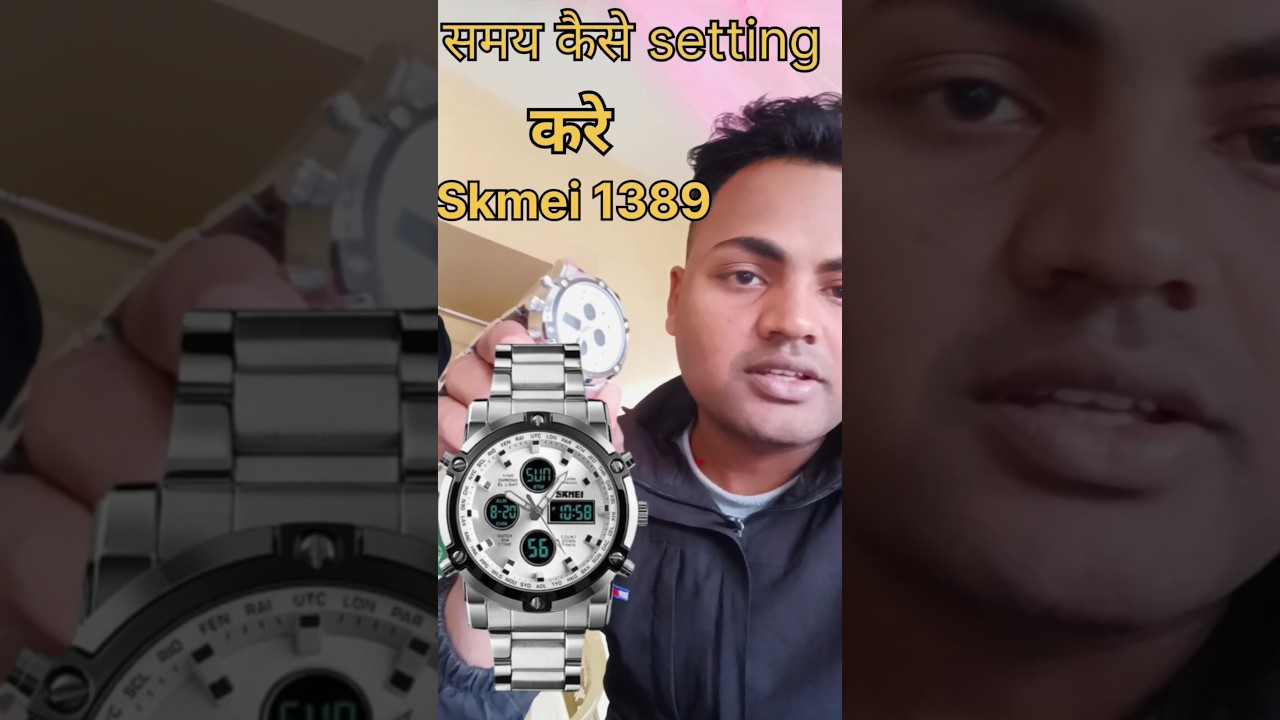 How to set time and date Skmei 1389 watch 