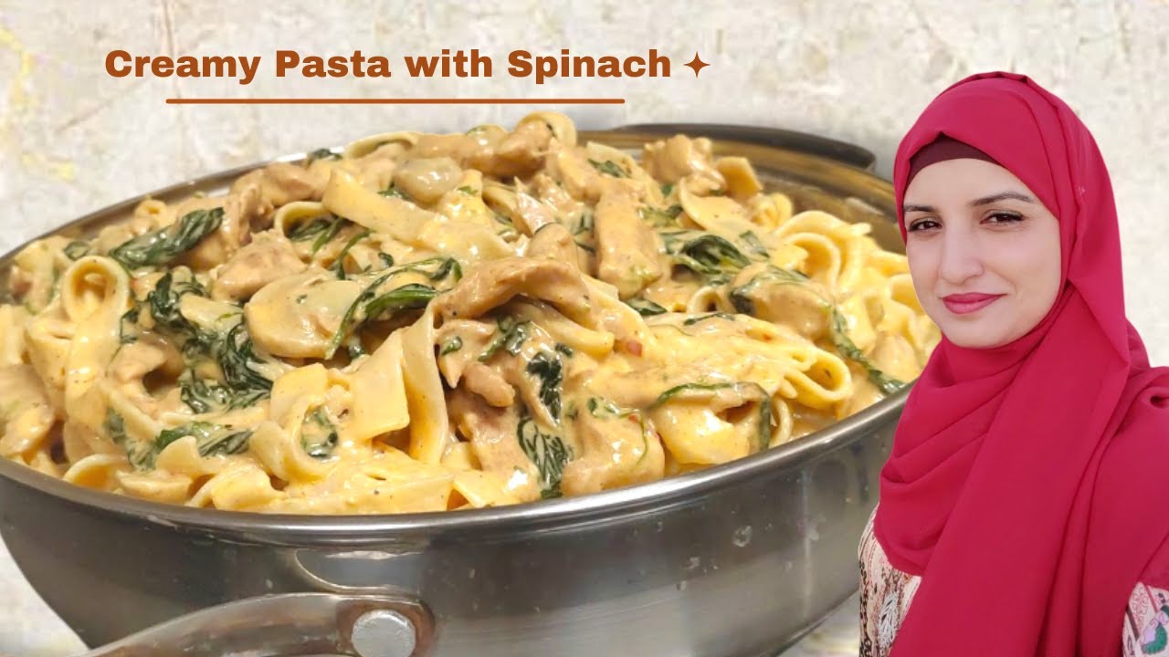How to Make Creamy Spinach Chicken Pasta at Home!