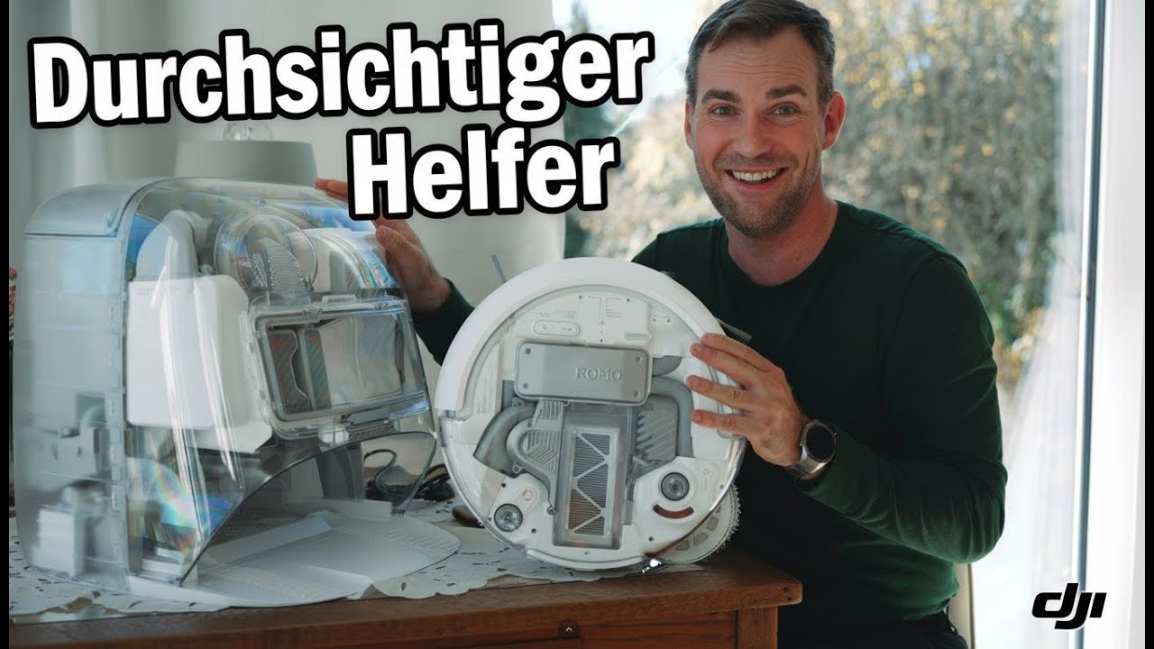 Durchsichtiger Roboter Staubsauge Newcomer | DJI ROMO P im Test