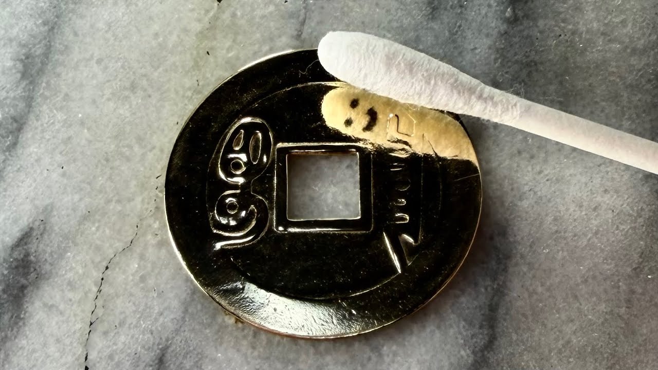 古銭ガチャの裏側をコイン磨き｜Old Coin Gacha Back Side Polishing #coinpolishing #satisfying #らいくり 