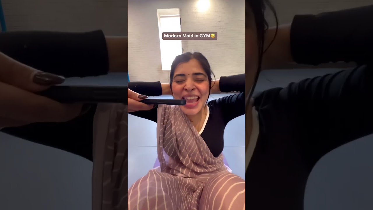 MODERN MAID IN GYM 🤣 #beingsuku #youtube #youtubeshorts #funny