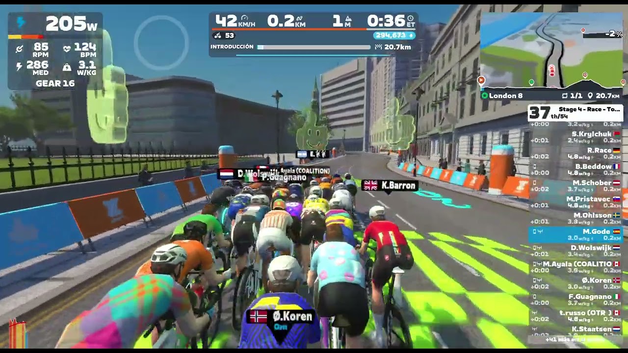 Zwift - Race: Stage 4 - Race - Tour de Zwift (A) on London 8 in London