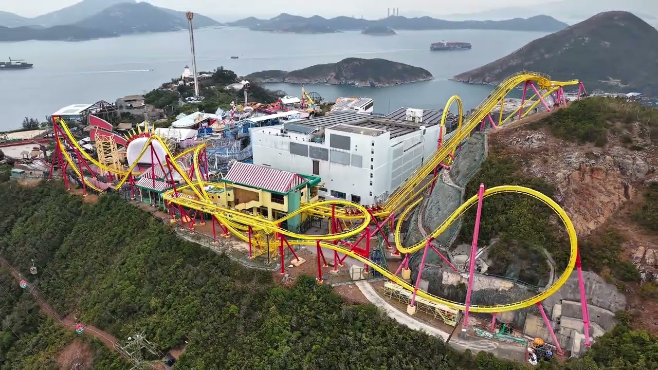 Ver 1.1 南朗山🐬海洋公園🎪🎡🎢，影左當玩左🤣 #4k航拍 #drone #djiair3s  