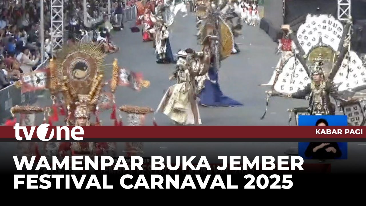 Wakil Menteri Pariwisata Puncak Acara Jember Festival Carnaval 2025 | Kabar Pagi tvOne