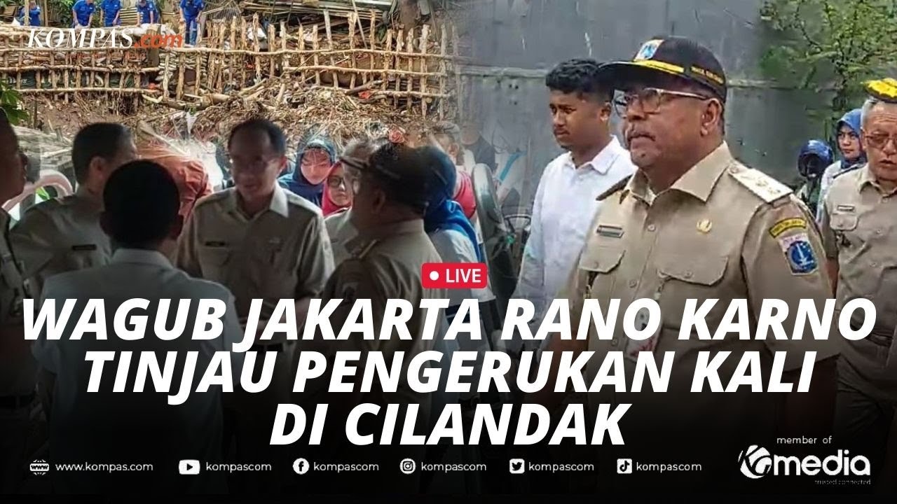 🔴LIVE - Momen Wakil Gubernur Jakarta Rano Karno Tinjau Pengerukan Kali di Cilandak