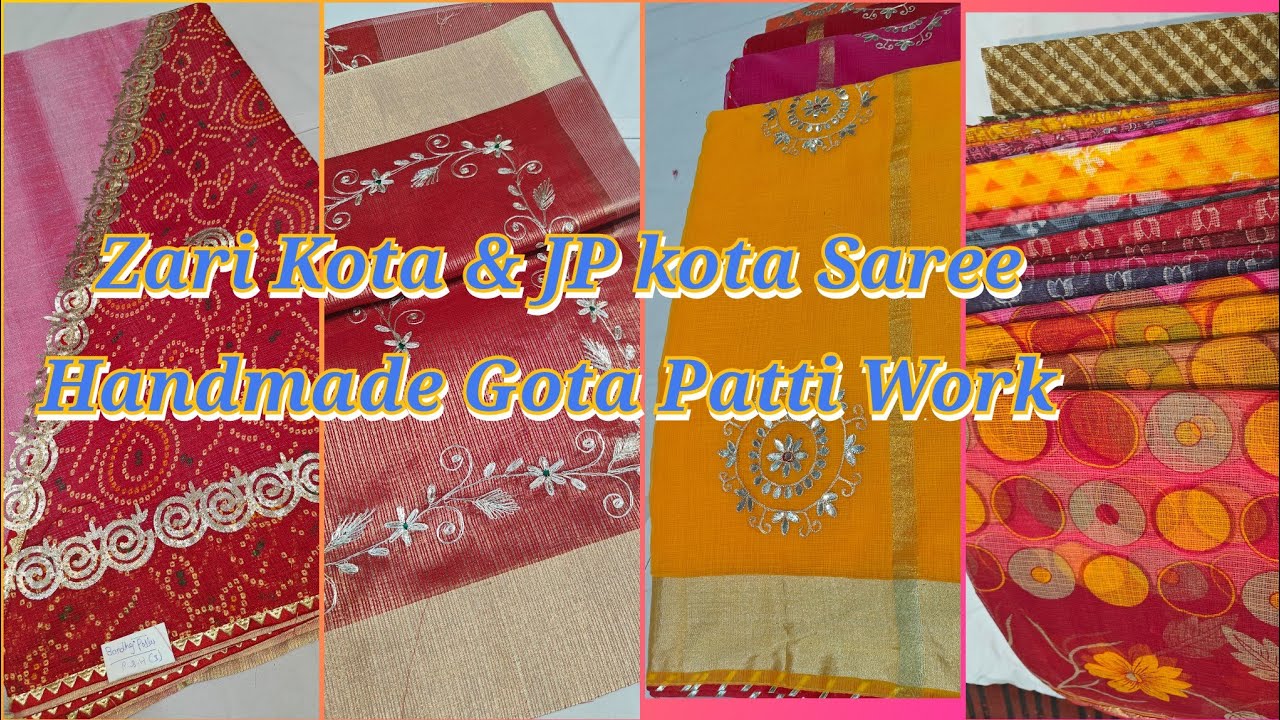 Zari Kota Doria & Gota Patti Sarees Wholesale | Direct from Manufacturer | JP Kota Saree