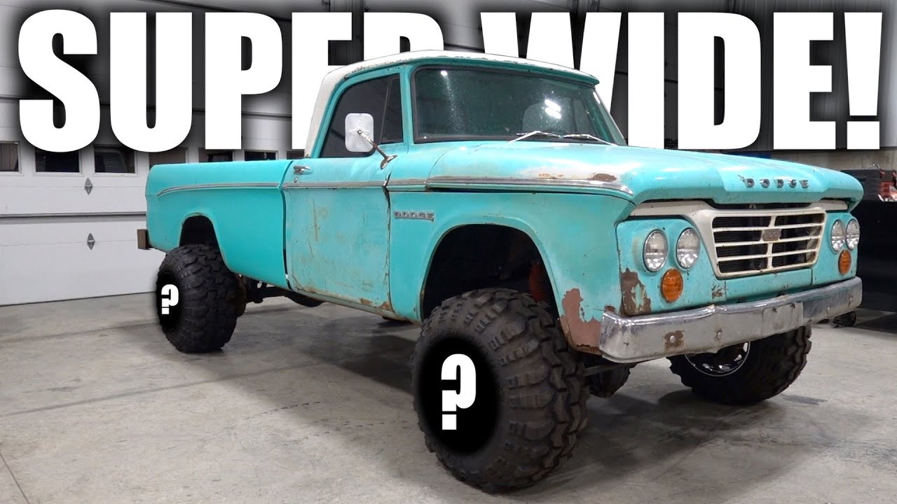 Dodge D100 получает СУПЕР РЕДКИЕ ШИРОКИЕ диски и шины старой школы!!!!