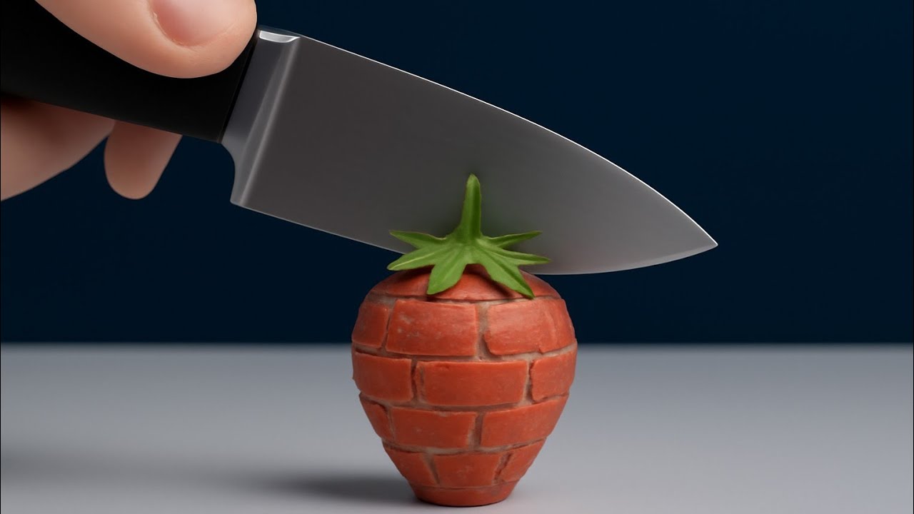 “🍓🥭🍊 7 SATISFYING Fruit BRICKS Cut – AI Hypnotic ASMR ✨