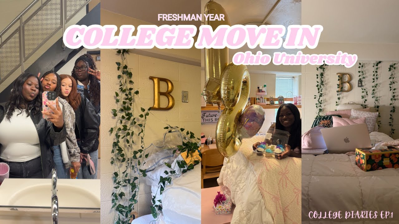 college move in vlog+dorm tour| freshman @ ohio university|packing,hanging out,tour.