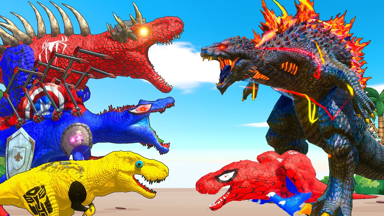 Evolved Godzilla vs battle beast vs minus one vs shimo vs Kong vs shin Godzilla vs skar king in ARBS