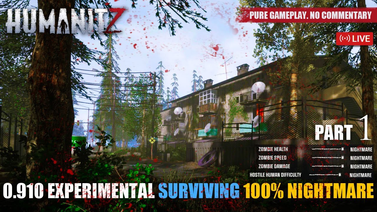 HumanitZ - Survive 100% Nightmare Level (0.910 experimental) No commentary. Pure gameplay, Part 1