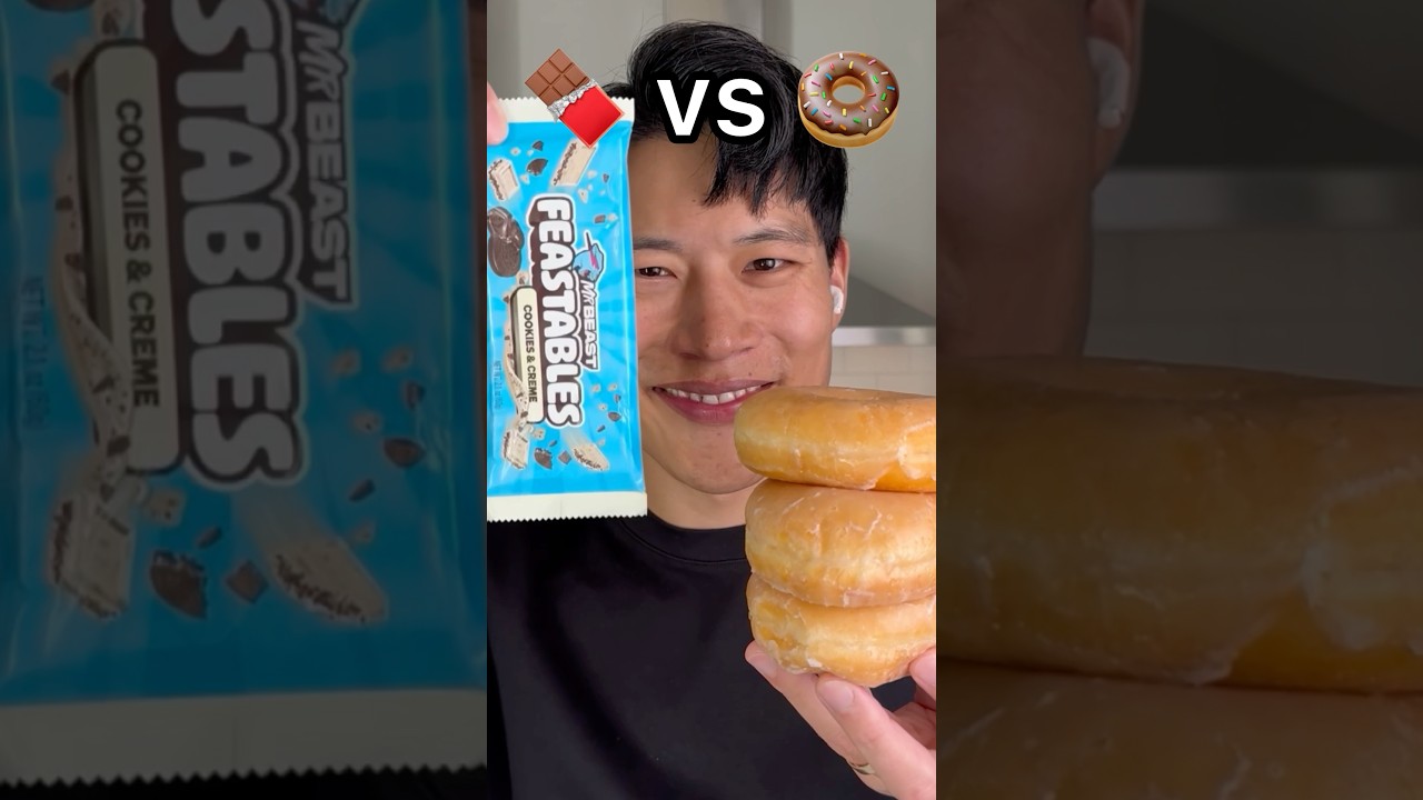 Donut Tower 🍩 vs MrBeast Chocolate 🍫