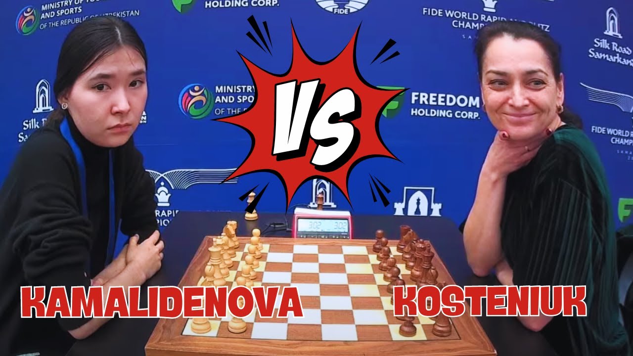 Kamalidenova vs kosteniuk || Women's World Blitz Chess 2023 - R17