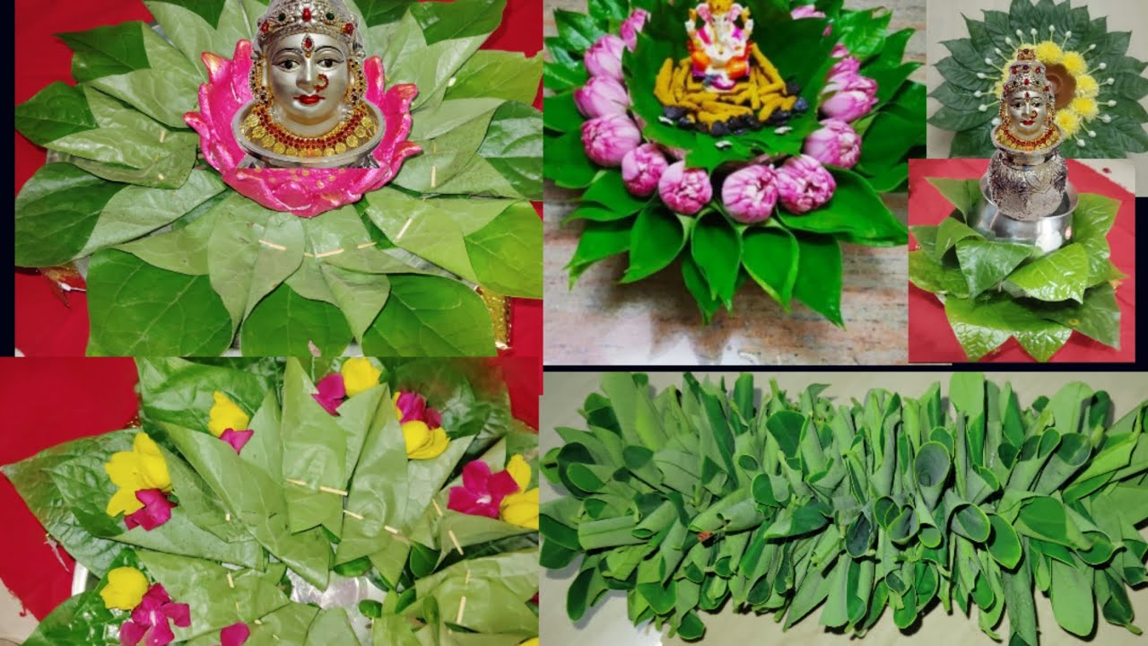 తమలపాకు తో పూజకి 6 types betel leaf decoration #diy #pooja  #decoration #varalakshmi #thamalapaku 