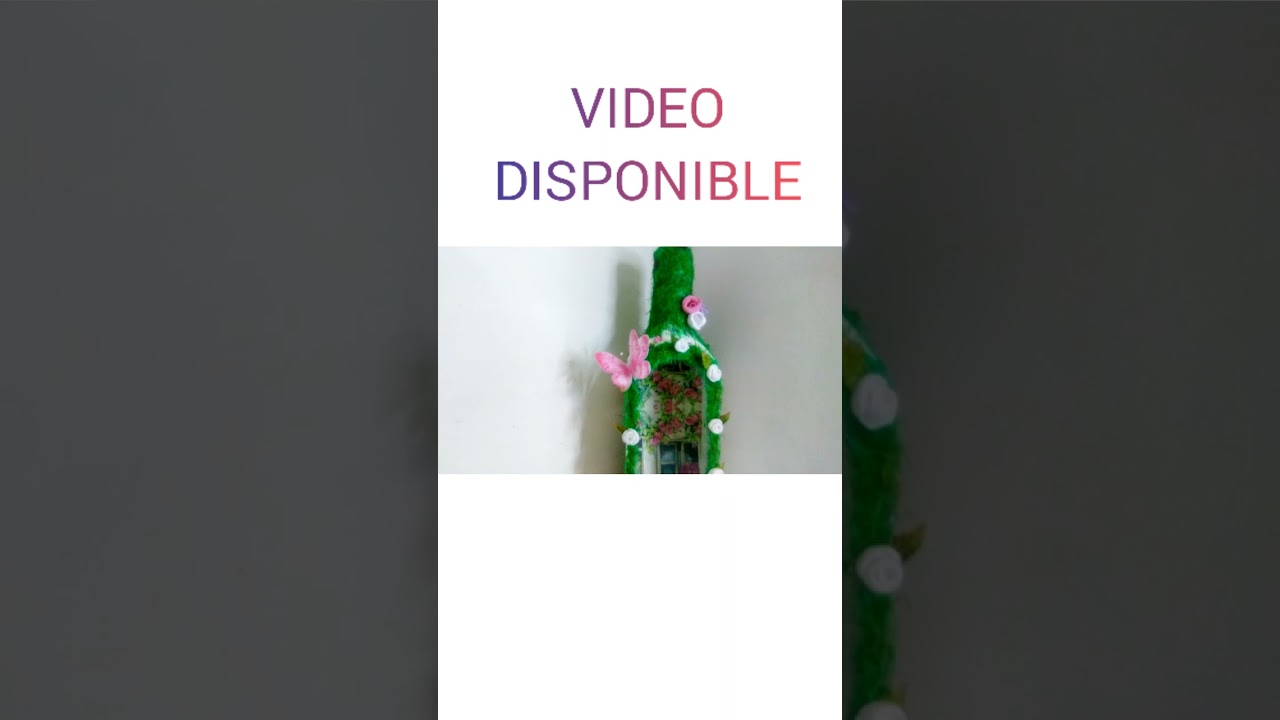 BOTELLA DECORADA #pastoartificial