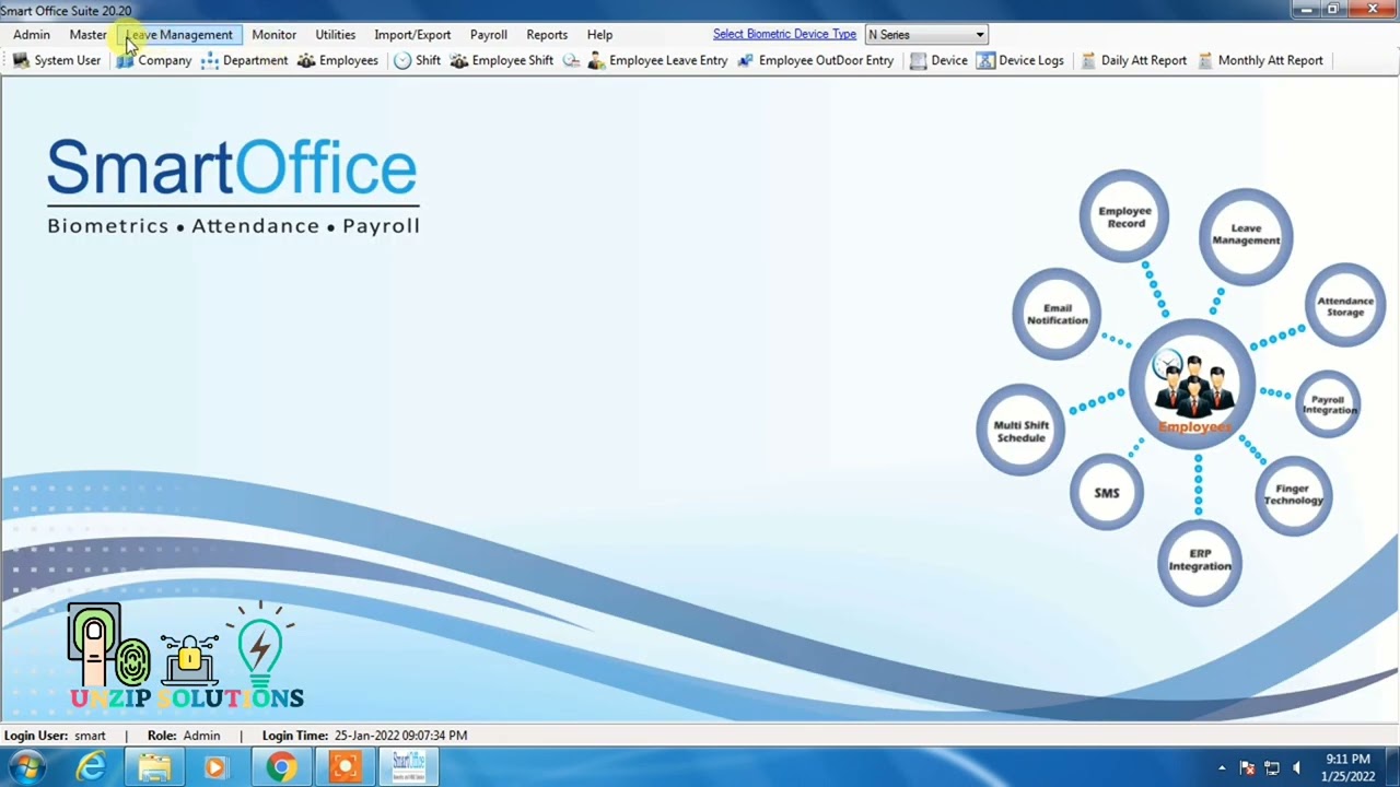 Smart Office attendance software installation & setup