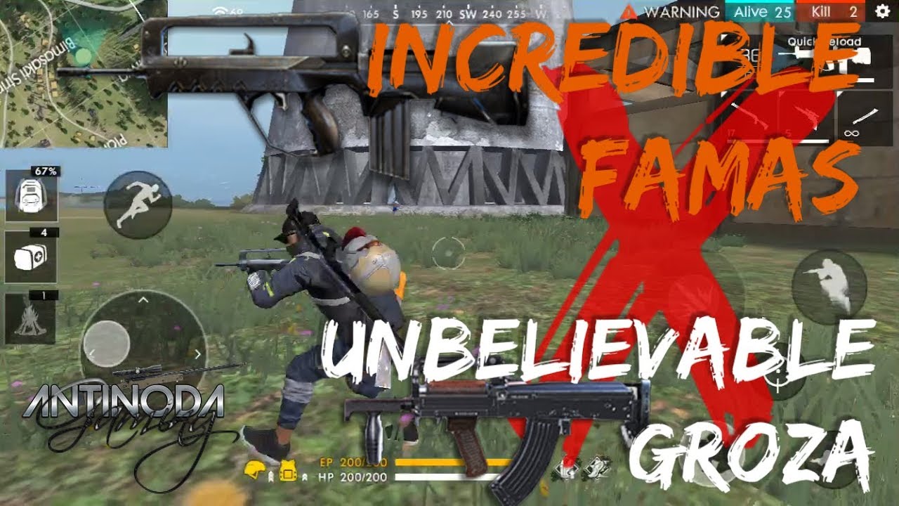 Incredible FAMAS vs Unbelievable GROZA -  Free Fire Battleground