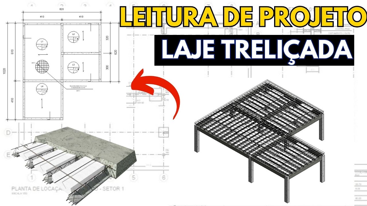 LEITURA  E INTERPRETAÇÃO DE LAJE TRELIÇADA COM EPS I Como ler o projeto estrutural da laje LT-12?