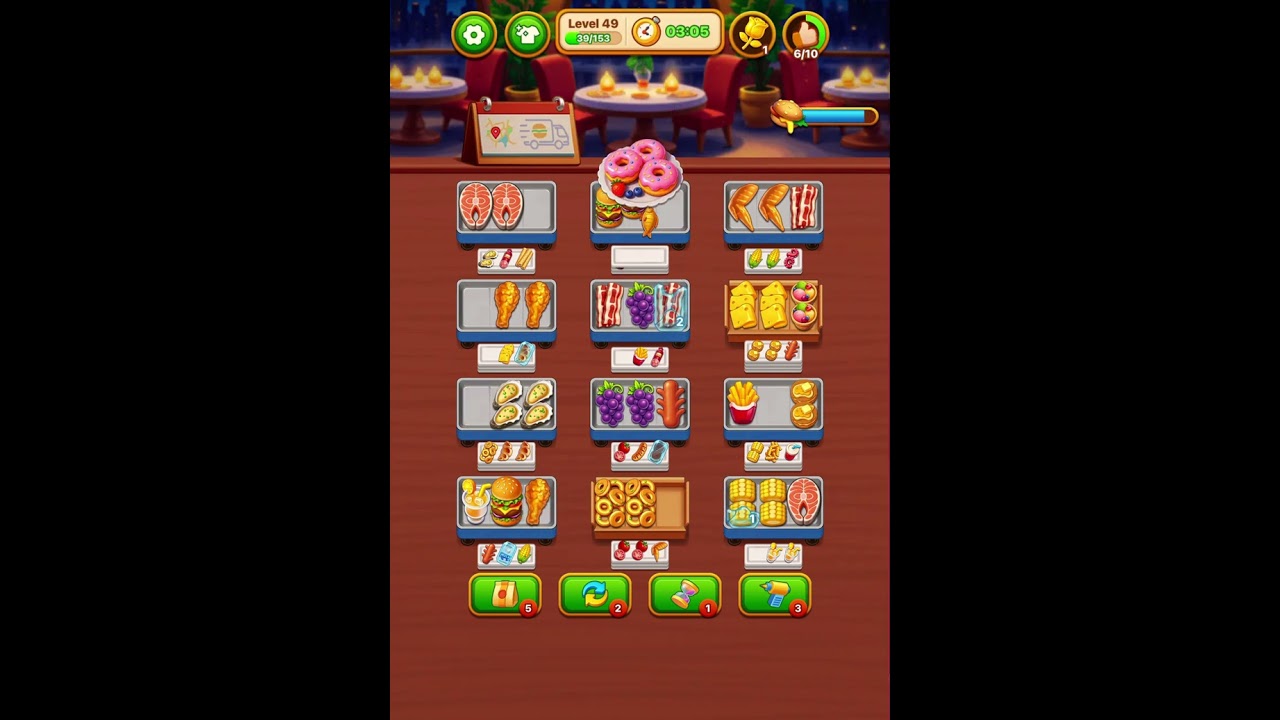 Grill Sort (Gloryway Puzzle) - Level 49 #games #cooking #grill #restaurant