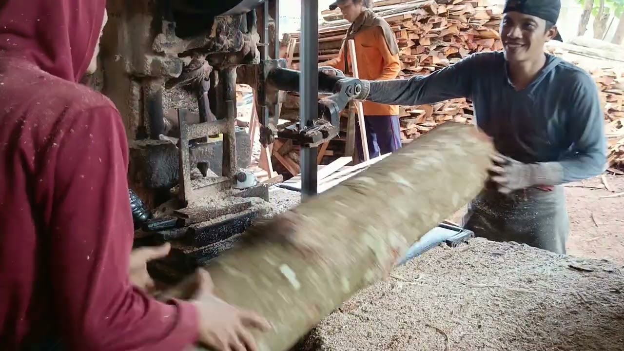 LUAR BIASA HASILNYA POTONG MAHONI BALOK
