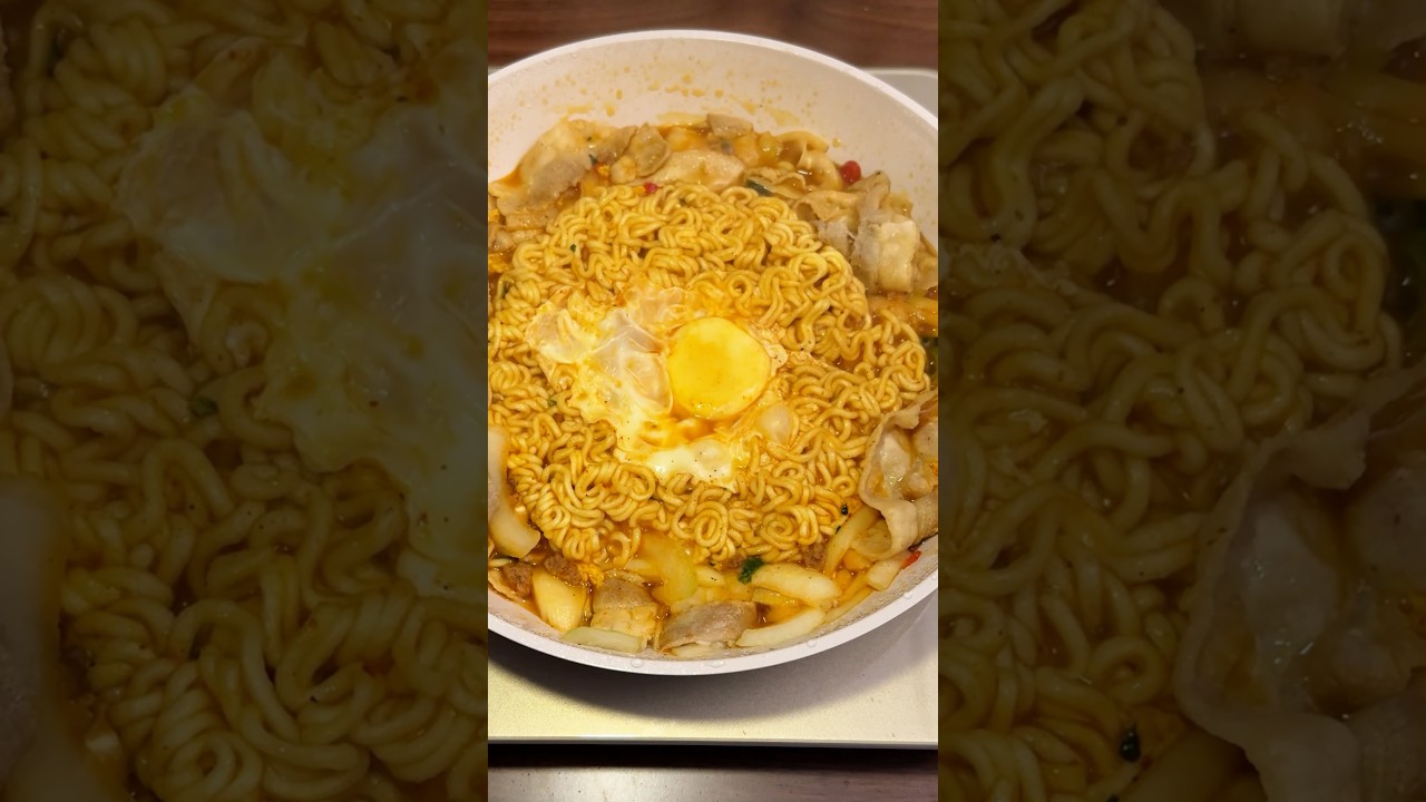 Shin Ramyun with Thin-Sliced Pork Belly #asmr #korean