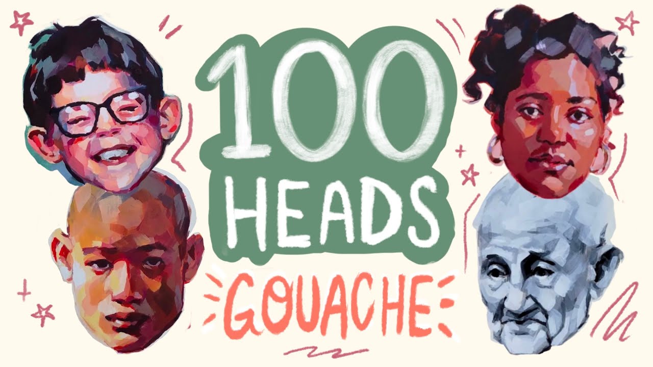 ЕЩЕ БОЛЬШЕ ГОЛОВ ✷ Челлендж «100 голов» ✷ Портретная живопись акрилом и гуашью