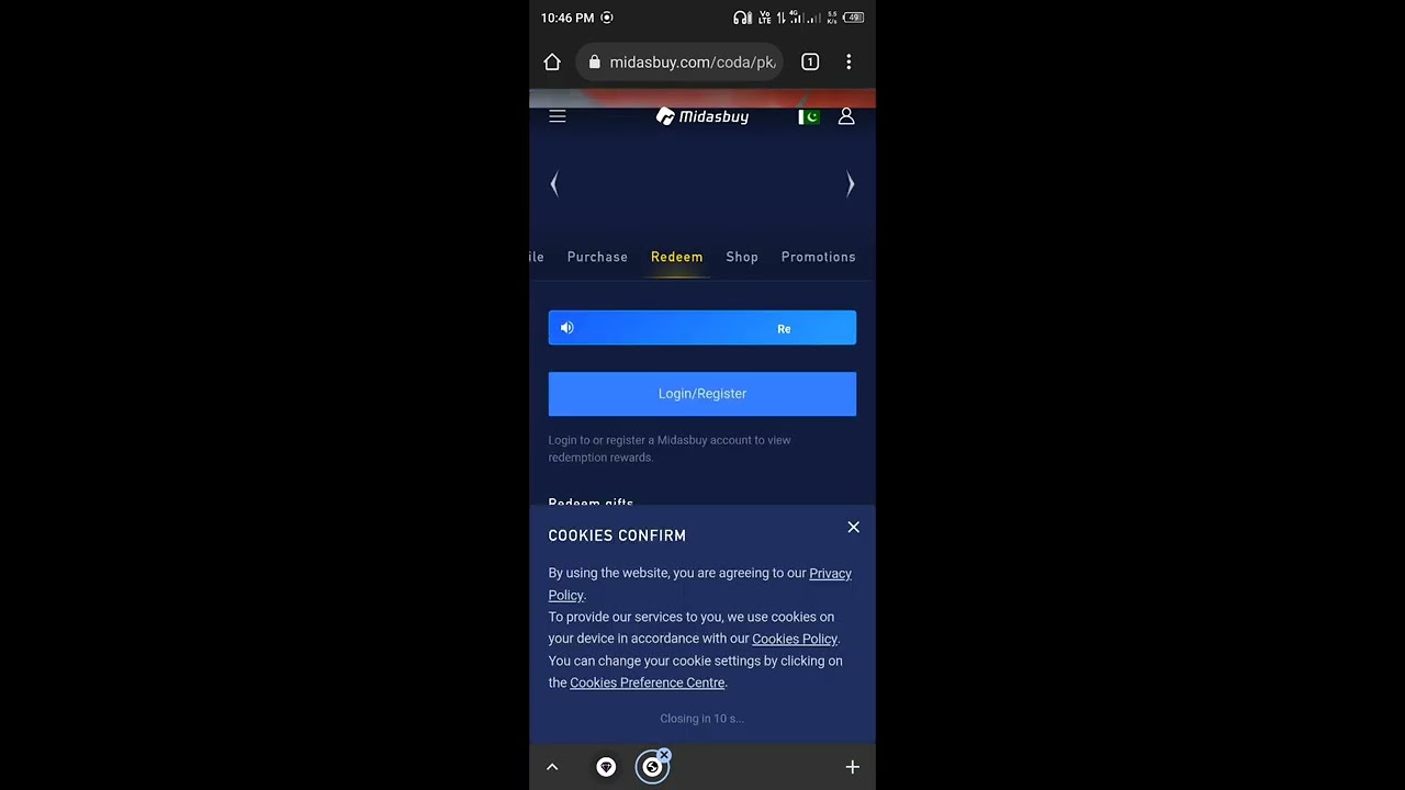 How to buy Pub G Mobile UC by easy paisa from coda shop while midasbuy is under the maintenance