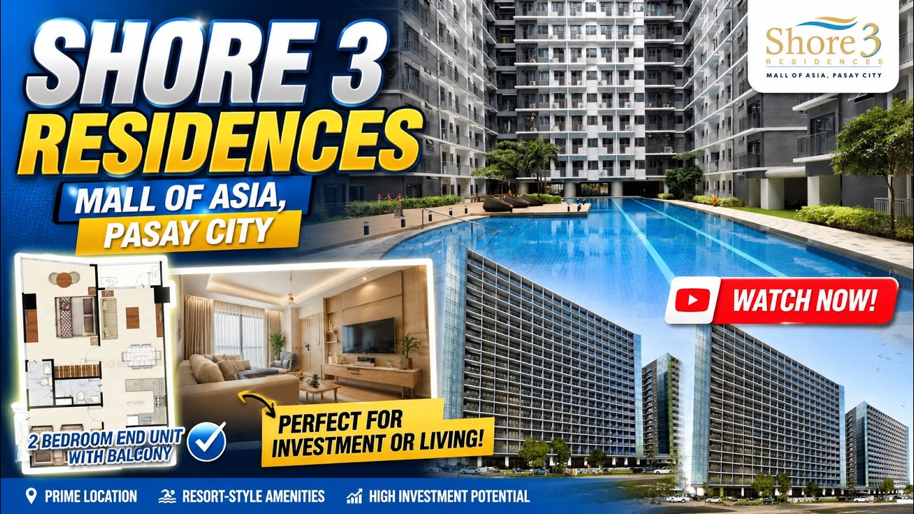 77.41sqm Shore 3 Residences Two Bedroom End unit with balcony