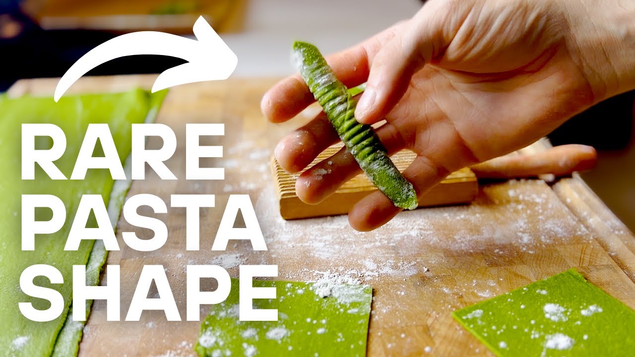 Homemade Green Garganelli Pasta Recipe with Seafood Sauce