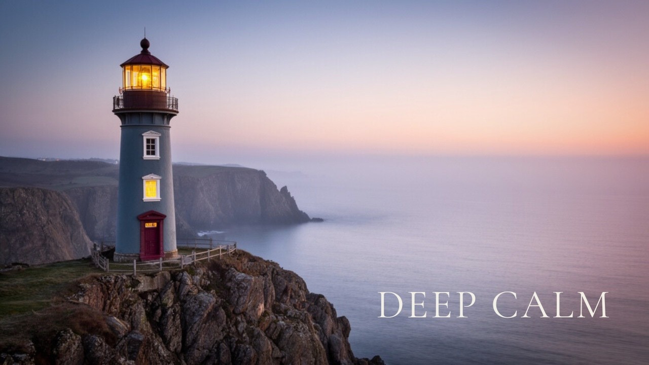 Morning Lighthouse on the Cliff | Grounding Ambient Music for Calm & Focus (1 Hour)