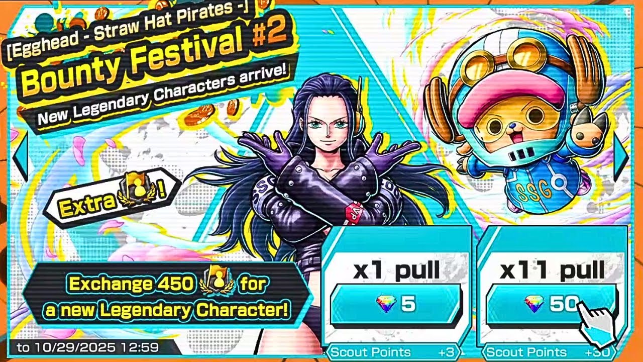 I Summoned Until I Finally Pulled EGGHEAD ROBIN & CHOPPER! - One Piece Bounty Rush LUCKY SCOUTS🎉