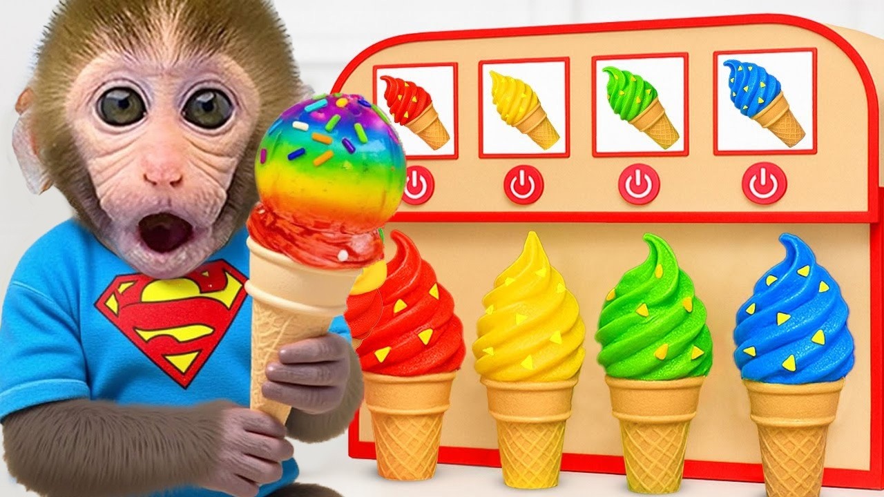 Monyet BonBon menjelajahi terowongan yang dipenuhi truk monster bersama seekor anak anjing