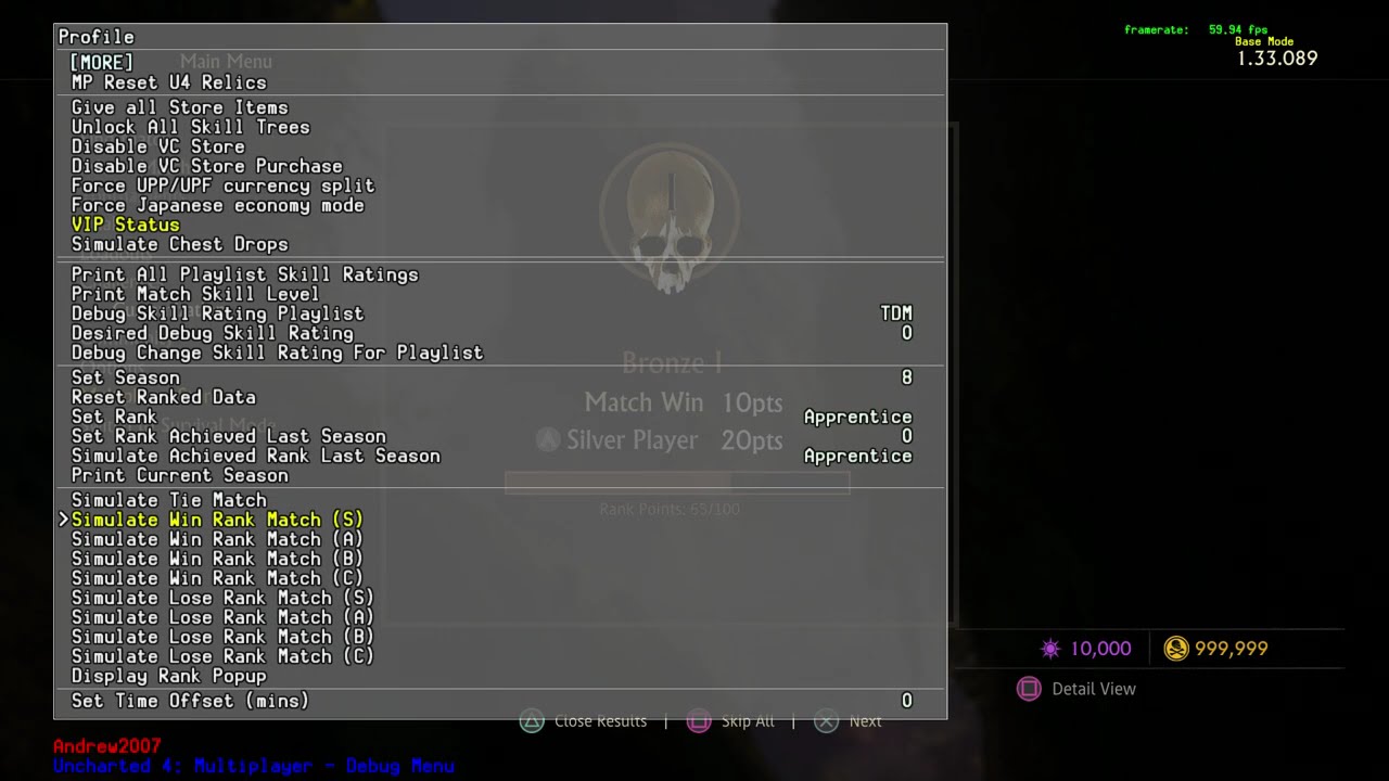 PS4 13.50 Full Uncharted 4 (UC4) Unlock All, Max Rank, Unlock All Outfits, Vinyl Masks (Devkit)