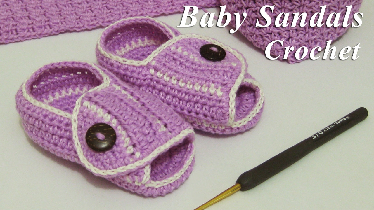 Crochet || Merajut Sepatu Sendal Untuk Bayi - Baby Sandals