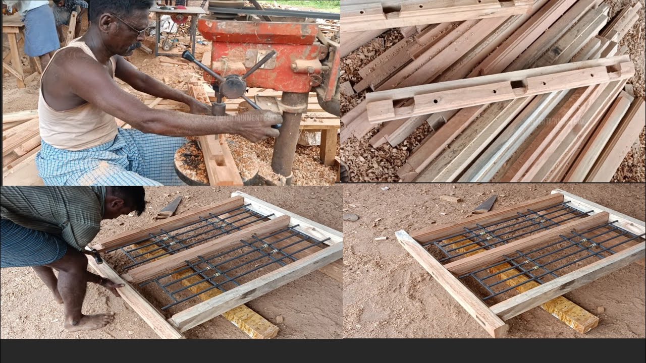 HOW TO MAKE A WINDOW WITH WOOD AND STEEL RODS