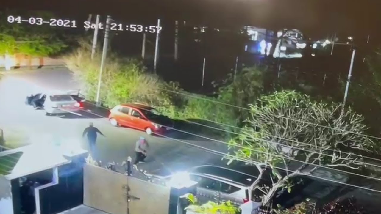 CCTV Footage Of Firing At Nagar Singh's Residence