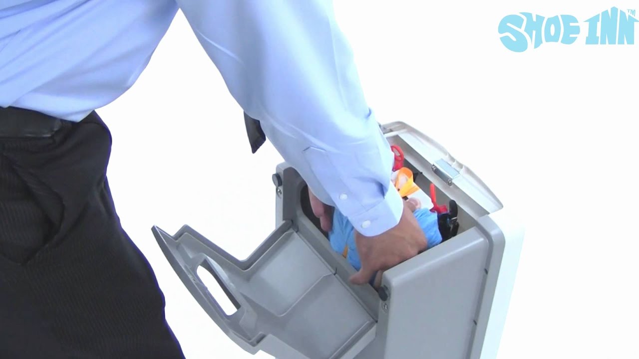 Automatic Shoe Cover Dispenser:  Shoe Inn Fusion Loading (step by step)