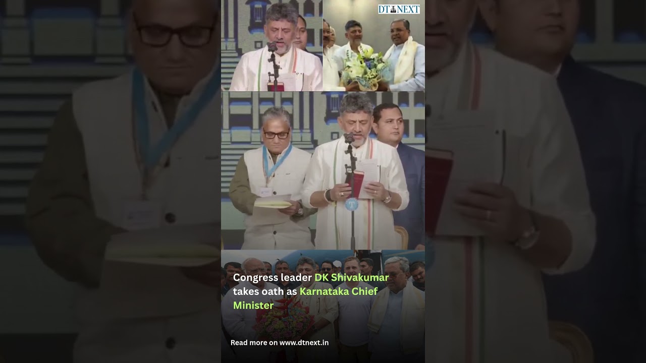 Congress leader DK Shivakumar takes oath as Karnataka Chief Minister