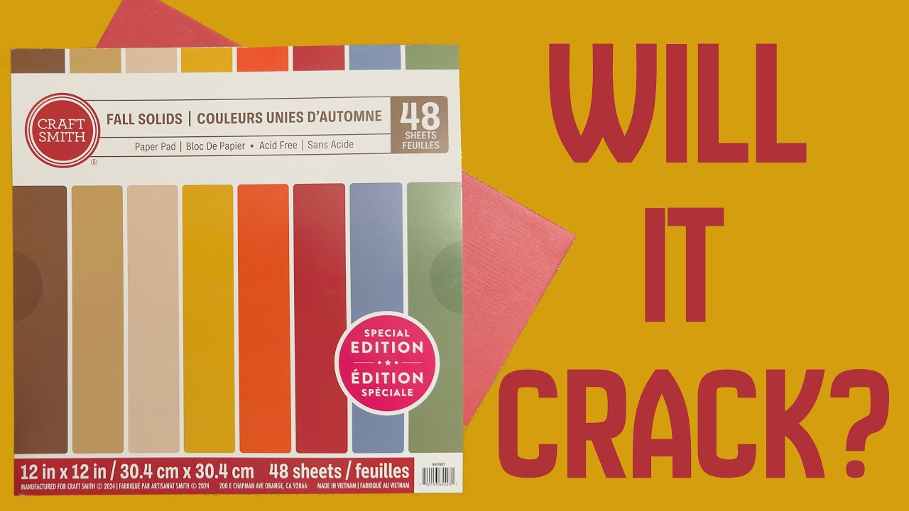 Michael's Craft Smith Cardstock.  DOES IT CRACK WHEN MAKING A MINI ALBUM?