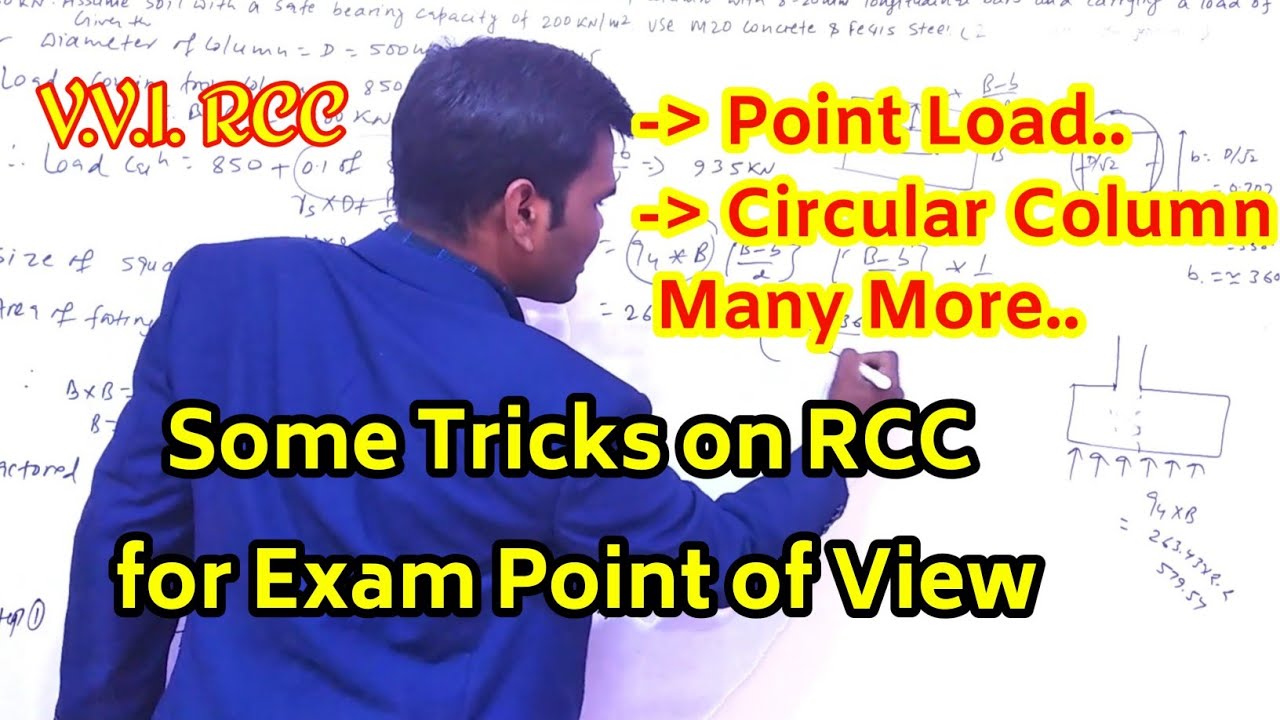 Some Tricks On RCC for  Exam Point Of View | Design of Footing When Circular Column Is Given |