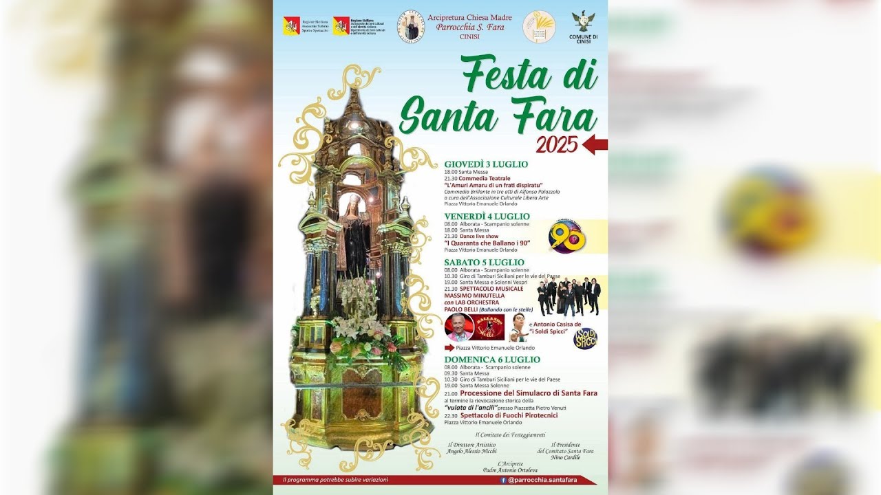 Esclusiva - Festa di Santa Fara Cinisi 2025