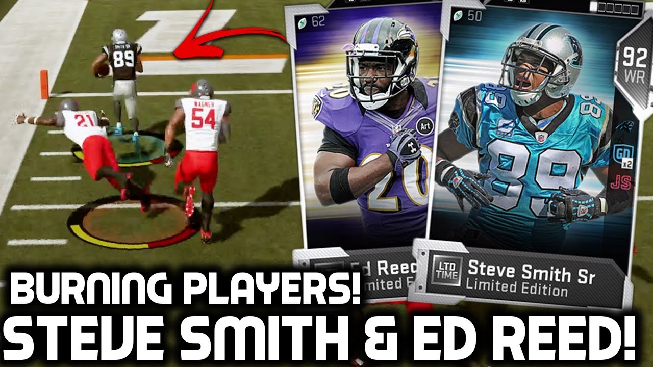 STEVE SMITH SR & ED REED! BURNING DEFENDERS! Madden 19 Ultimate Team