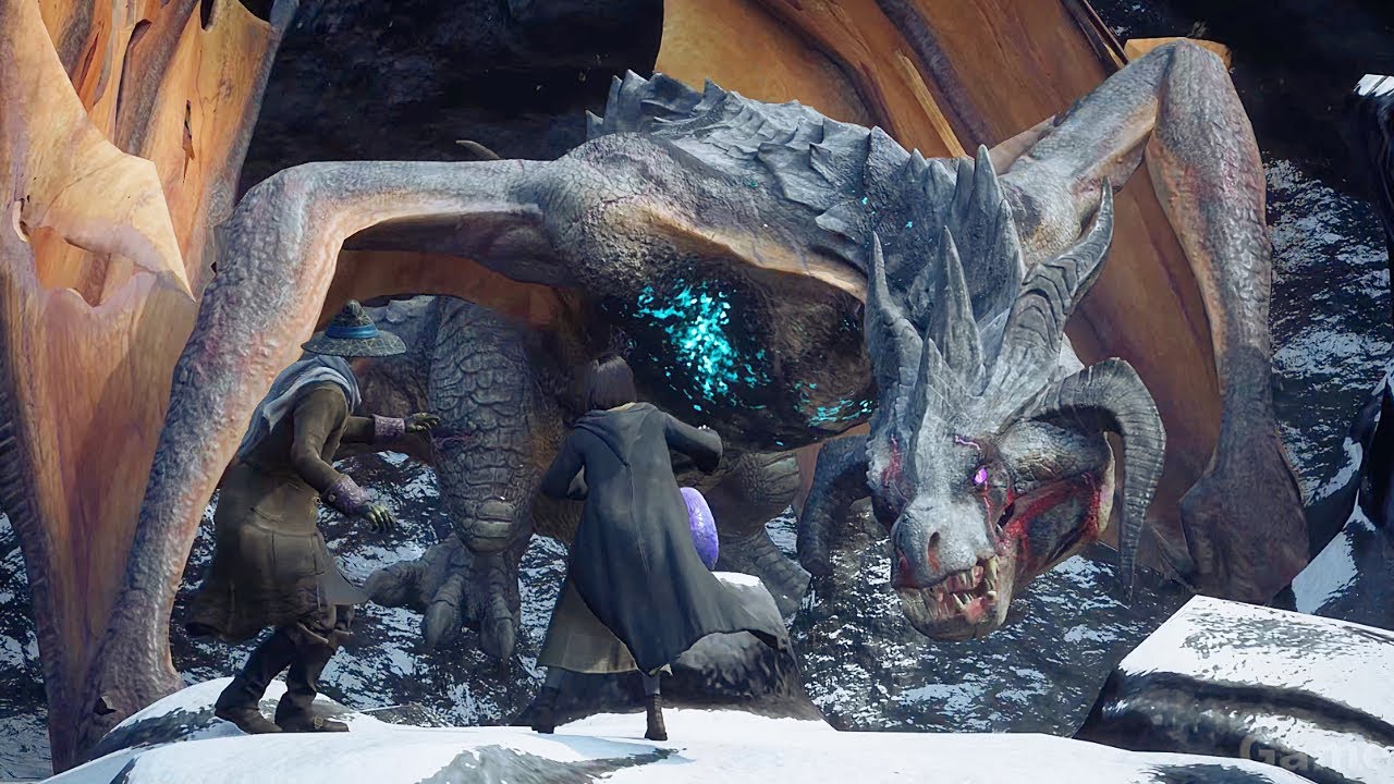 Hogwarts Legacy Dragon Boss Fight PS5 Gameplay