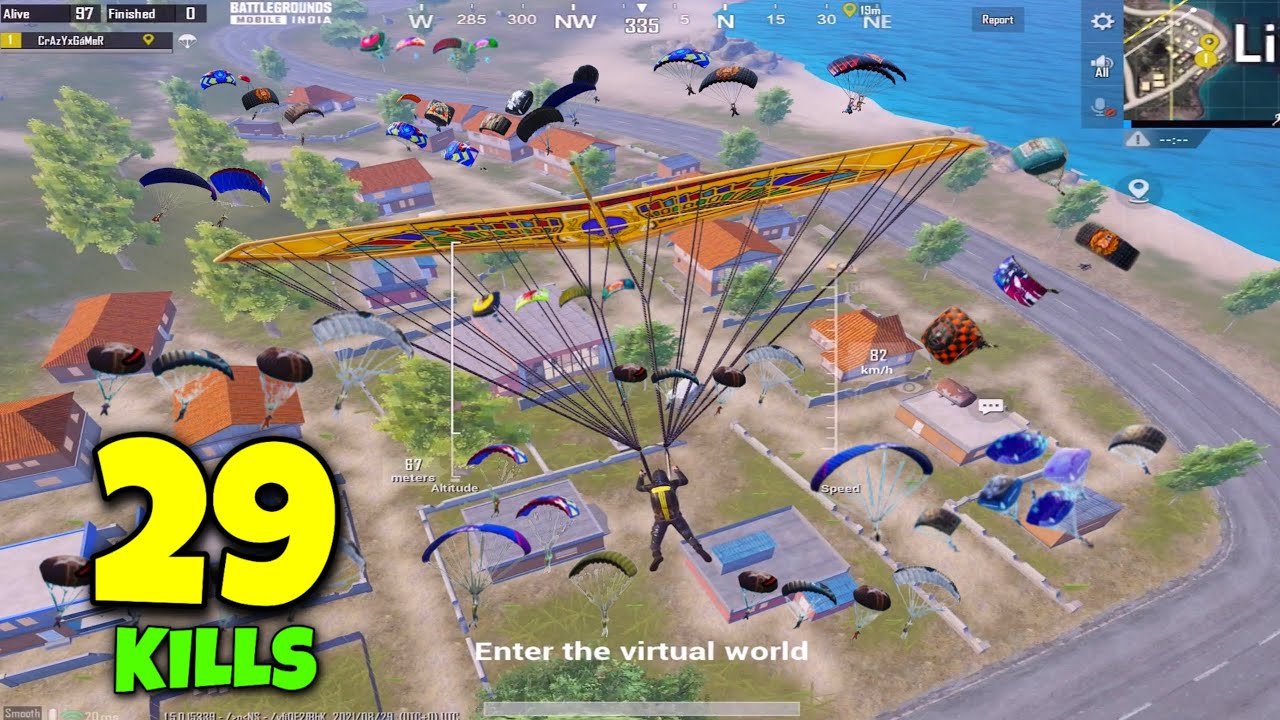 BGMI 🥵 HOTDROP PLACE 29 KILLS 1v4 GAMEPLAY BATTLEGROUNDS MOBILE INDIA GAMEPLAY SOLO VS SQUAD SQUAD