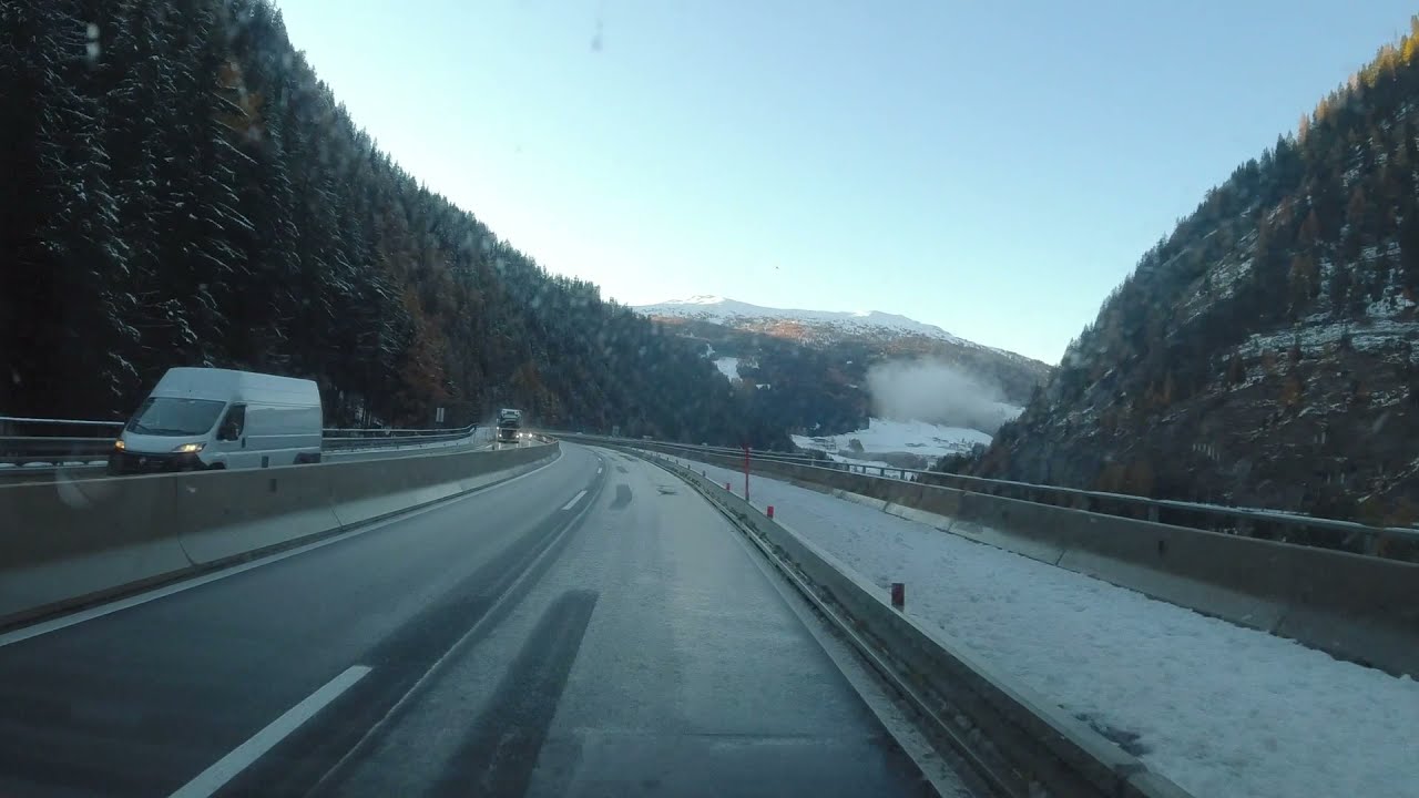Dashcam: From the Italian  Brenner Pass Toll station to 